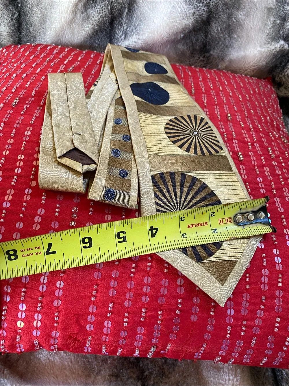 Silk Hand Made Designer Originals Subtle Shimmer Textured Luxurious Rare Tie